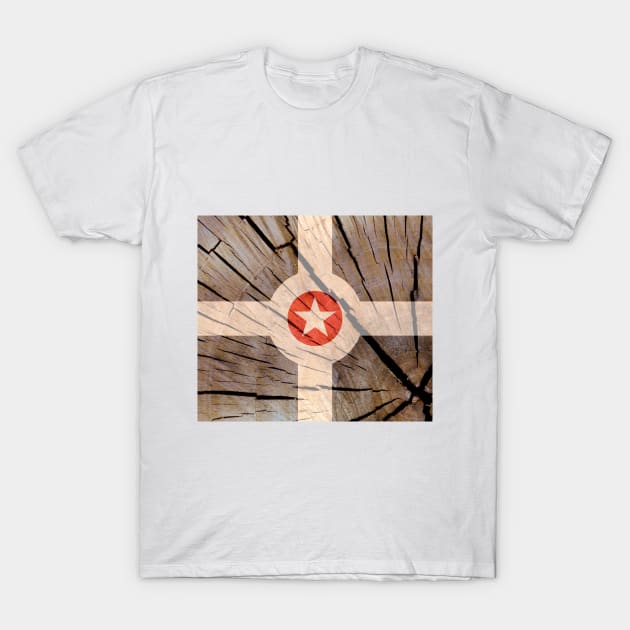 Wood flag of Indianapolis T-Shirt by DrPen